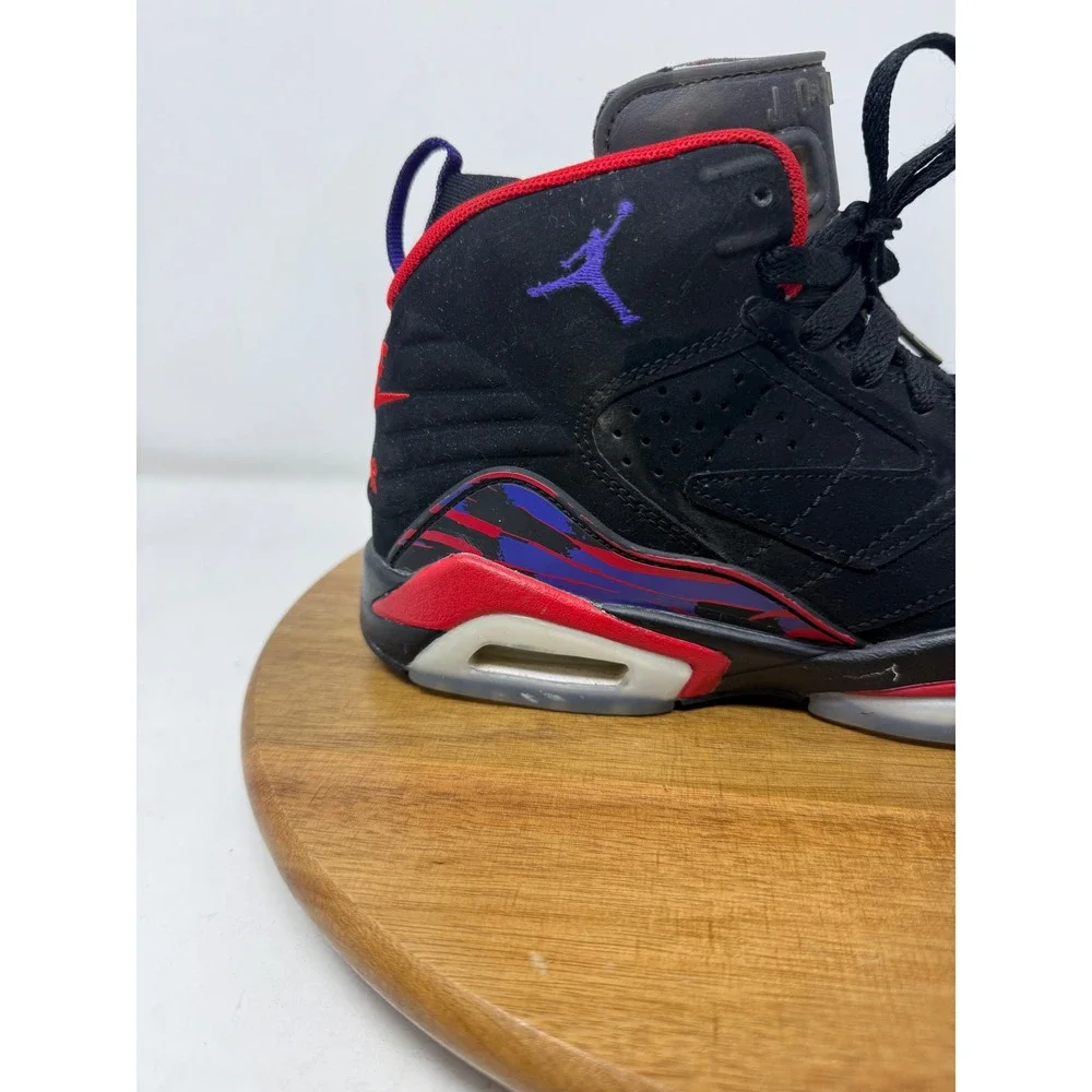 Nike‎ Jordan MVP Raptors GS Black Red Purple Basketball Shoes Kids 5.5Y